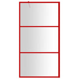 Vidaxx cabine de douche à l'italienne transparent 100x195 cm verre ESG rouge