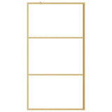 Vidaxx paroi de douche à l'italienne transparent 100x195 cm verre ESG doré