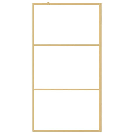 Vidaxx paroi de douche à l'italienne transparent 100x195 cm verre ESG doré