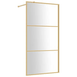 Vidaxl walk-in brusevæg gennemsigtig 115x195 cm esg glas guld farvet