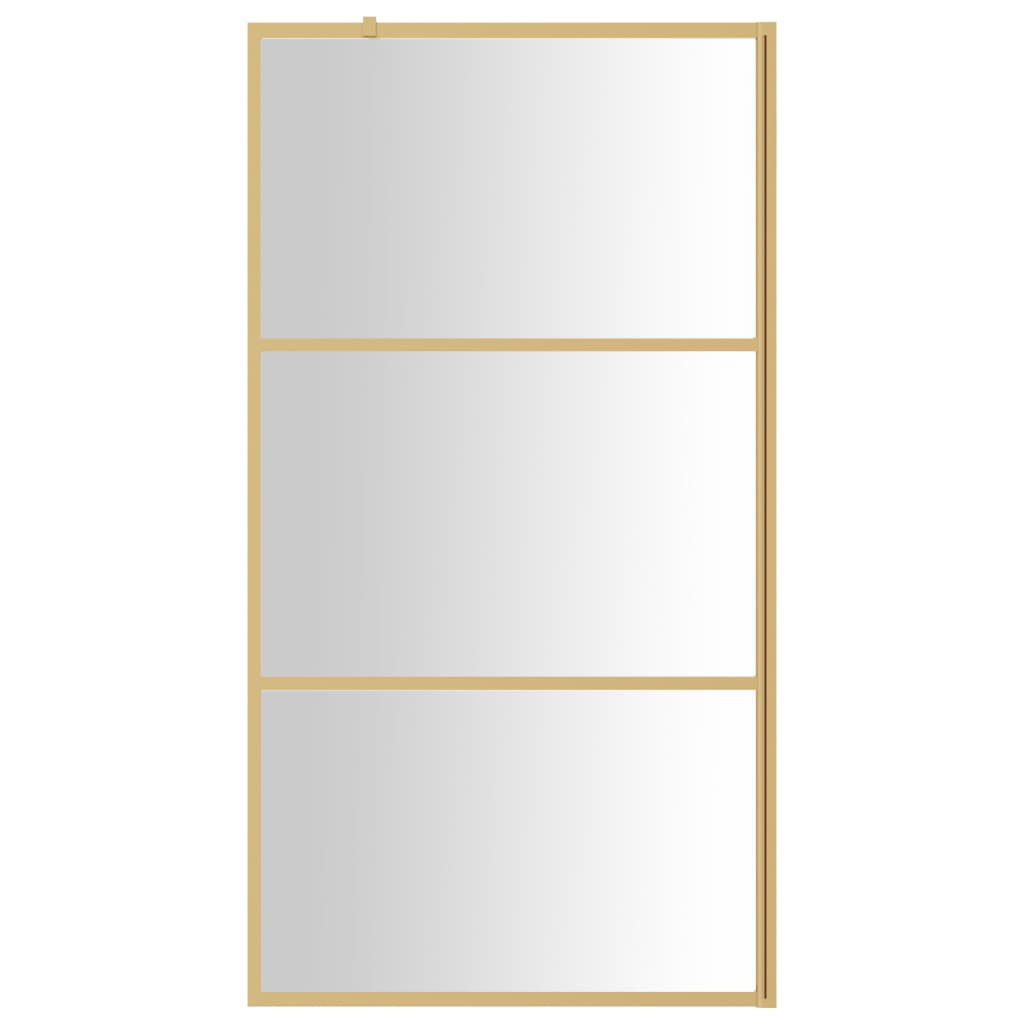 Vidaxl walk-in brusevæg gennemsigtig 115x195 cm esg glas guld farvet