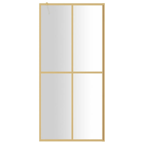 Vidaxx paroi de douche à l'italienne transparent 80x195 cm verre ESG doré