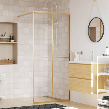 Vidaxx paroi de douche à l'italienne transparent 80x195 cm verre ESG doré