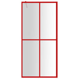 Vidaxx cabine de douche à l'italienne transparent 90x195 cm verre ESG rouge