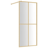 Vidaxx paroi de douche à l'italienne transparent 90x195 cm verre ESG doré
