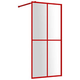 Vidaxx cabine de douche à l'italienne transparent 100x195 cm verre ESG rouge