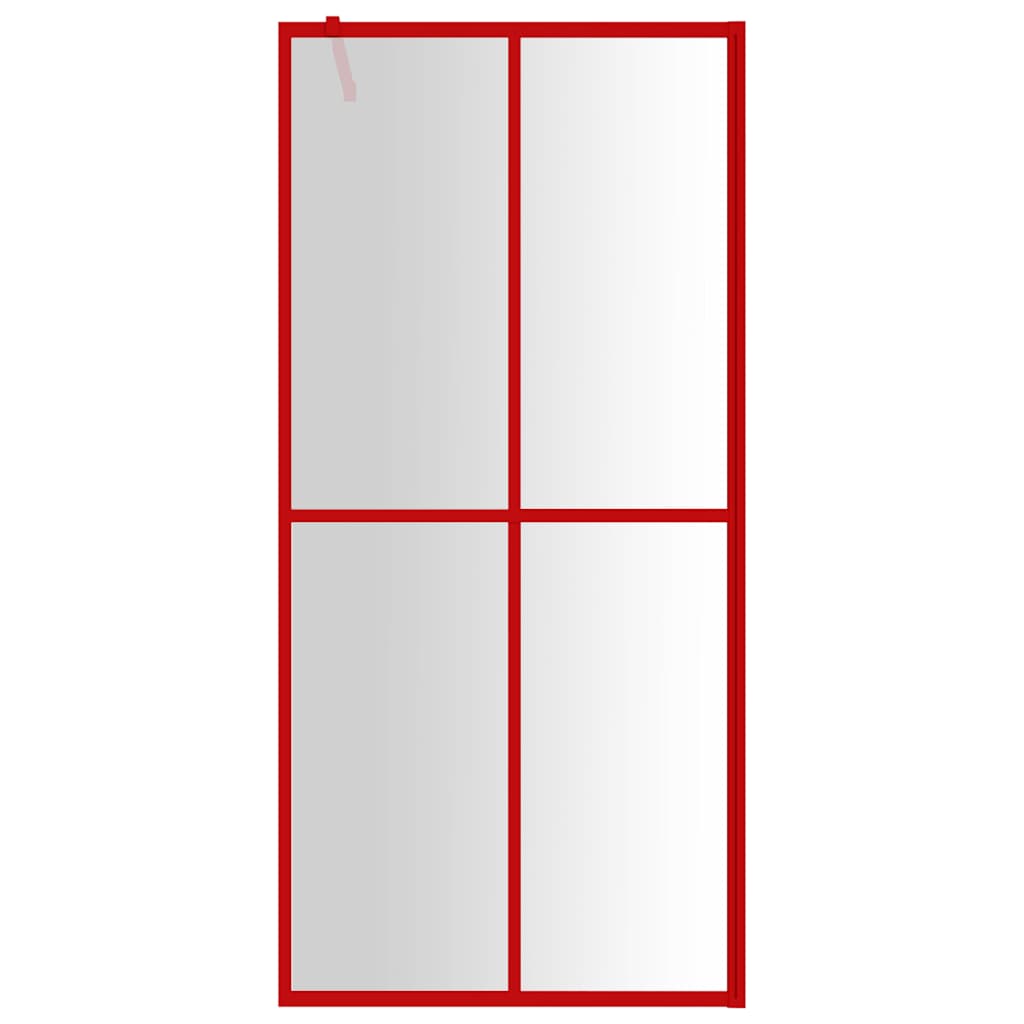 Vidaxx cabine de douche à l'italienne transparent 100x195 cm verre ESG rouge