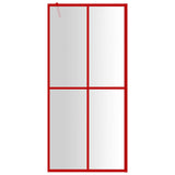 Vidaxx cabine de douche à l'italienne transparent 100x195 cm verre ESG rouge