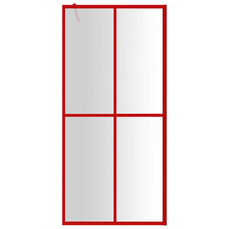 Vidaxx cabine de douche à l'italienne transparent 100x195 cm verre ESG rouge