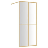 Vidaxx paroi de douche à l'italienne transparent 100x195 cm verre ESG doré