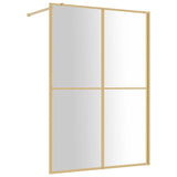 Vidaxl walk-in brusevæg gennemsigtig 140x195 cm esg glas guld farvet