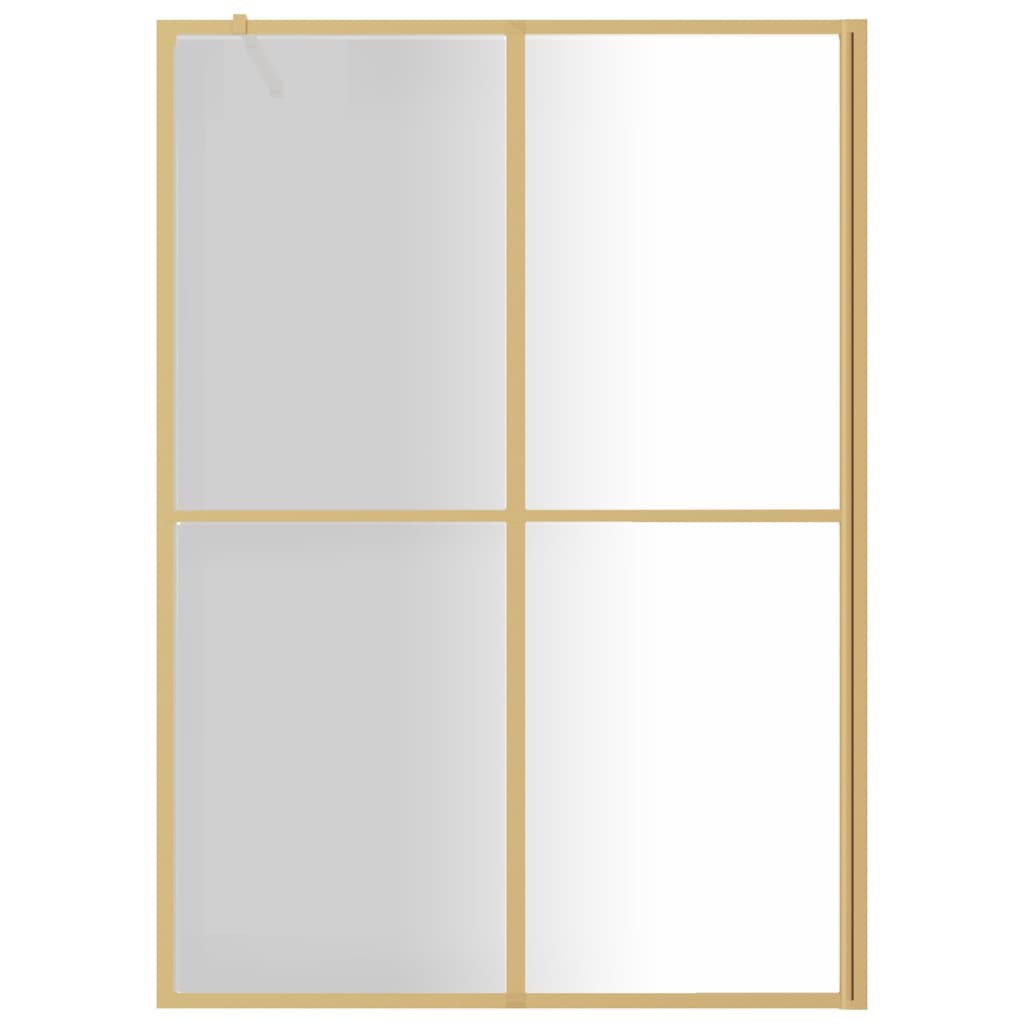 Vidaxl walk-in brusevæg gennemsigtig 140x195 cm esg glas guld farvet