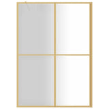 Vidaxl walk-in brusevæg gennemsigtig 140x195 cm esg glas guld farvet