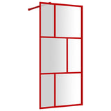 Vidaxx cabine de douche à l'italienne transparent 80x195 cm verre ESG rouge