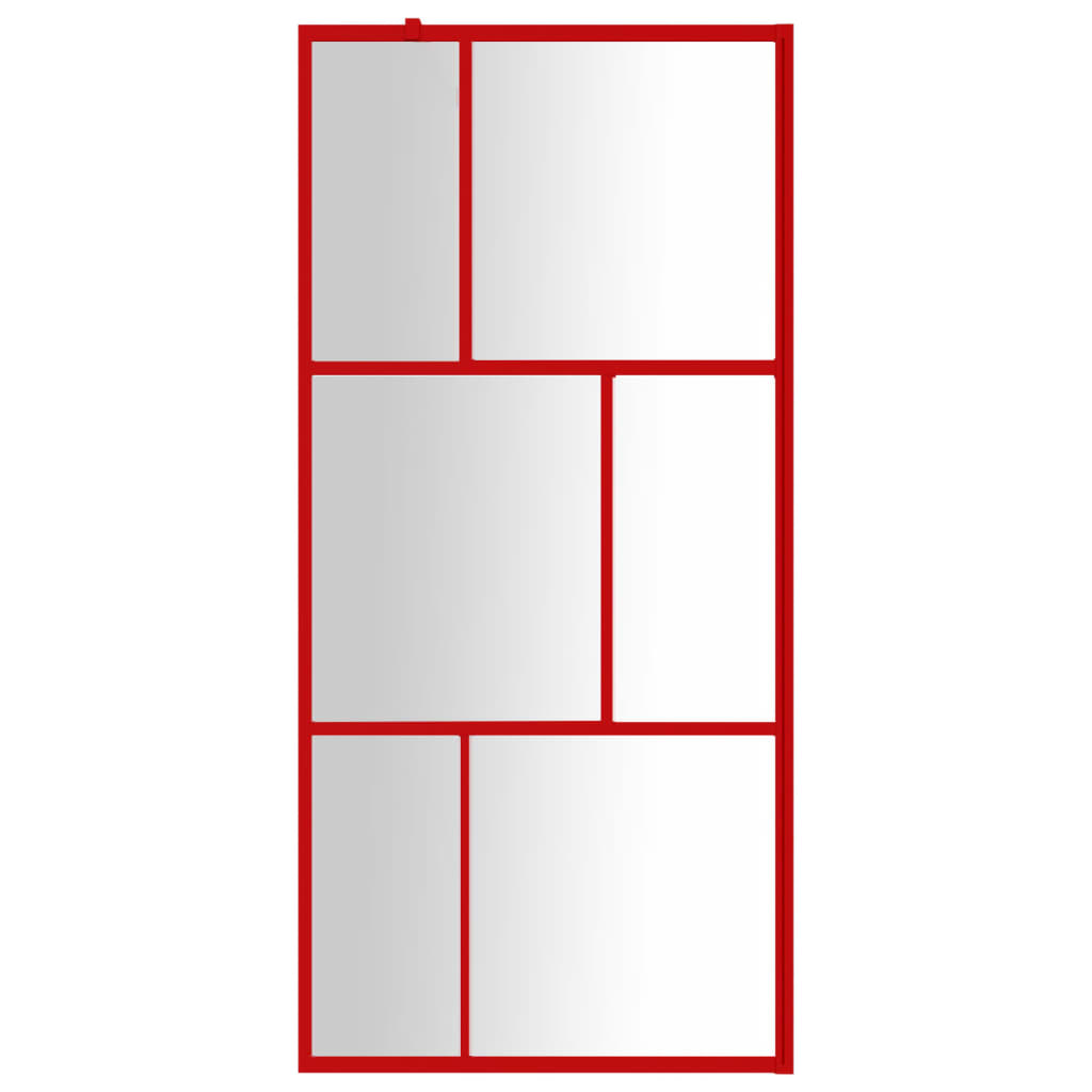 Vidaxx cabine de douche à l'italienne transparent 80x195 cm verre ESG rouge