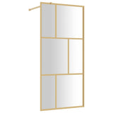 Vidaxx paroi de douche à l'italienne transparent 80x195 cm verre ESG doré
