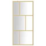 Vidaxx paroi de douche à l'italienne transparent 80x195 cm verre ESG doré
