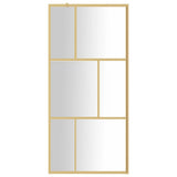 Vidaxx paroi de douche à l'italienne transparent 90x195 cm verre ESG doré