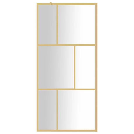 Vidaxx paroi de douche à l'italienne transparent 90x195 cm verre ESG doré