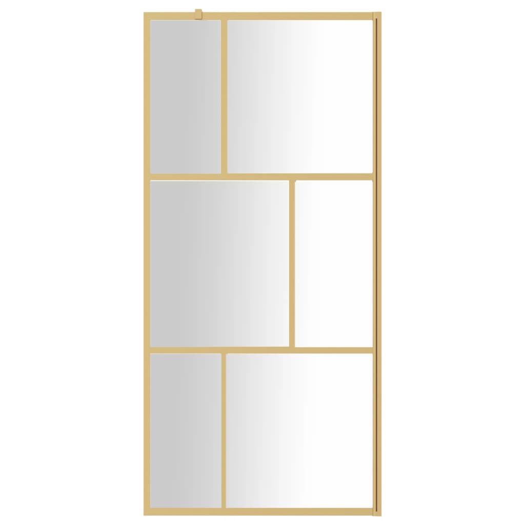 Vidaxl Walk-in Walk-In Wall trasparente 90x195 cm ESG Glass Gold Coloded