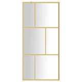 Vidaxl Walk-in Walk-In Wall trasparente 90x195 cm ESG Glass Gold Coloded