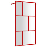 Vidaxx cabine de douche à l'italienne transparent 100x195 cm verre ESG rouge