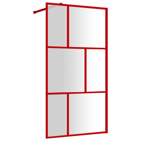 Vidaxx cabine de douche à l'italienne transparent 100x195 cm verre ESG rouge