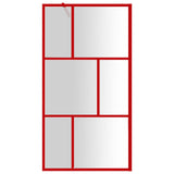 Vidaxx cabine de douche à l'italienne transparent 100x195 cm verre ESG rouge