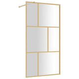 Vidaxx paroi de douche à l'italienne transparent 100x195 cm verre ESG doré