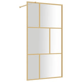 Vidaxl walk-in brusevæg gennemsigtig 115x195 cm esg glas guld farvet