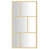 Vidaxl walk-in brusevæg gennemsigtig 115x195 cm esg glas guld farvet