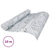 VidaXL papier peint intissé 3D aspect pierre 10x0,53 m gris clair