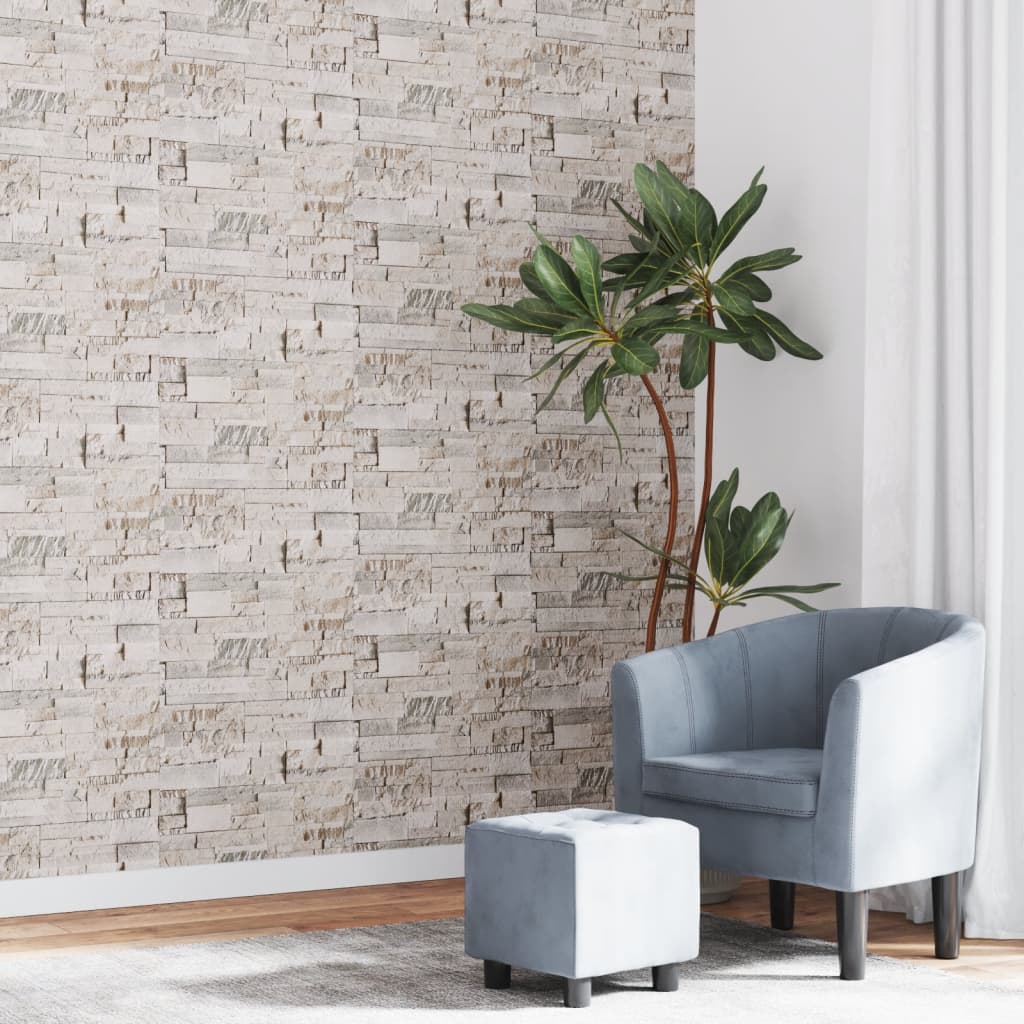 VidaXL Fore's Wallpaper 3D stone-look 10x0.53 m cream-colored