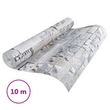 VidaXL papier peint intissé 3D aspect pierre 10x0,53 m gris clair et marron