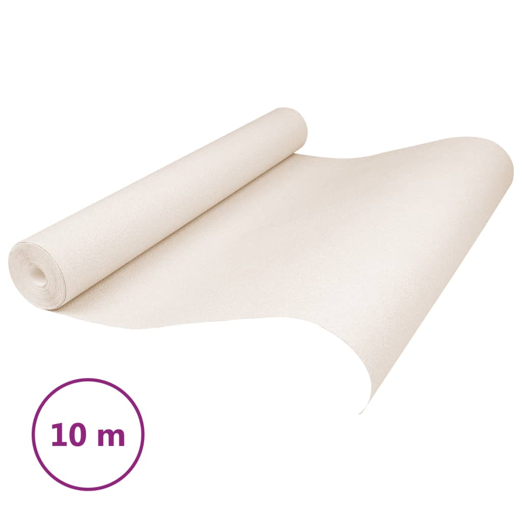 VidaXL papier peint intissé 3D uni 10x0,53 m beige