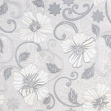 VidaXL papier peint intissé motif fleur 3D 10x0,53 m gris
