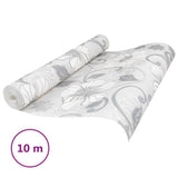 VidaXL papier peint intissé motif fleur 3D 10x0,53 m gris