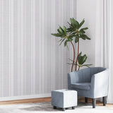 Vidaxx papier peint intissé motif rayures 3D 10x0,53 m gris
