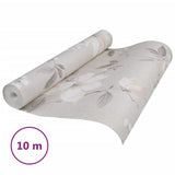 VidaXL papier peint intissé motif fleur 3D 10x0,53 m gris