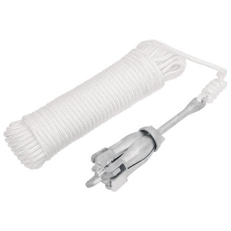Vidaxx ancre avec corde pliable 1,5 kg en fer forgé couleur argent