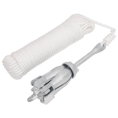Ancre Vidaxx avec corde pliable 2,5 kg en fer forgé couleur argent