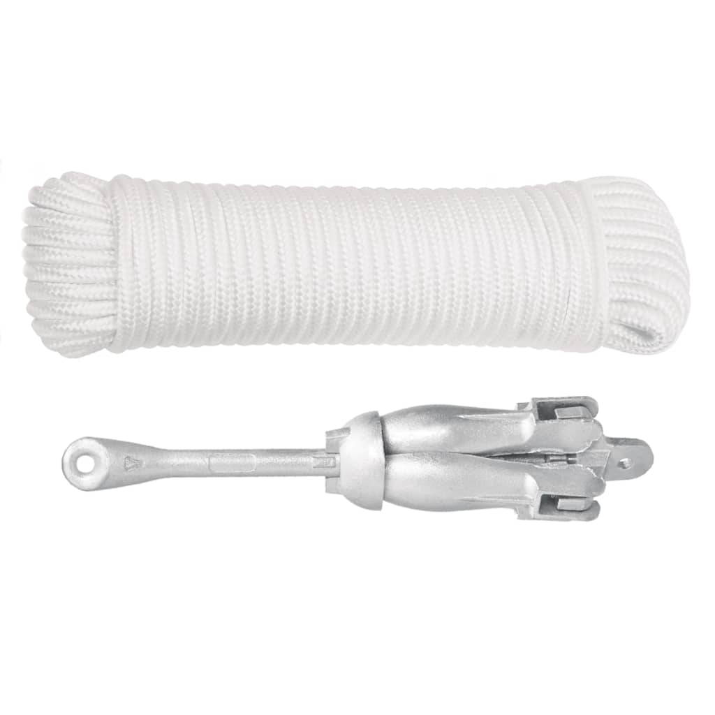 Ancre Vidaxx avec corde pliable 3,2 kg en fer forgé couleur argent