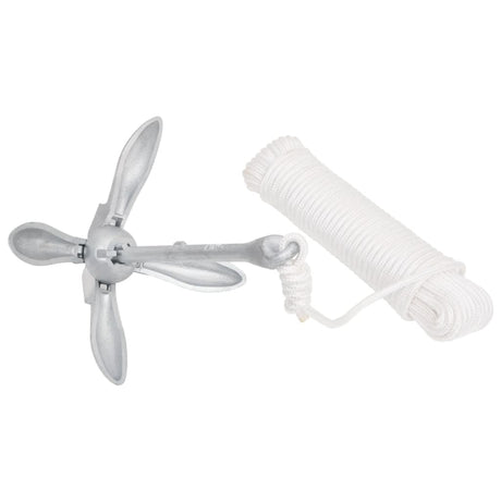 Ancre Vidaxx avec corde pliable 3,2 kg en fer forgé couleur argent