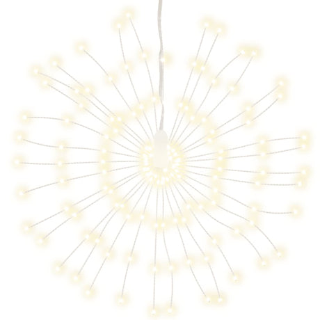 VidaXL lumières de Noël feux d'artifice 2 pcs 140 LED blanc chaud 17 cm