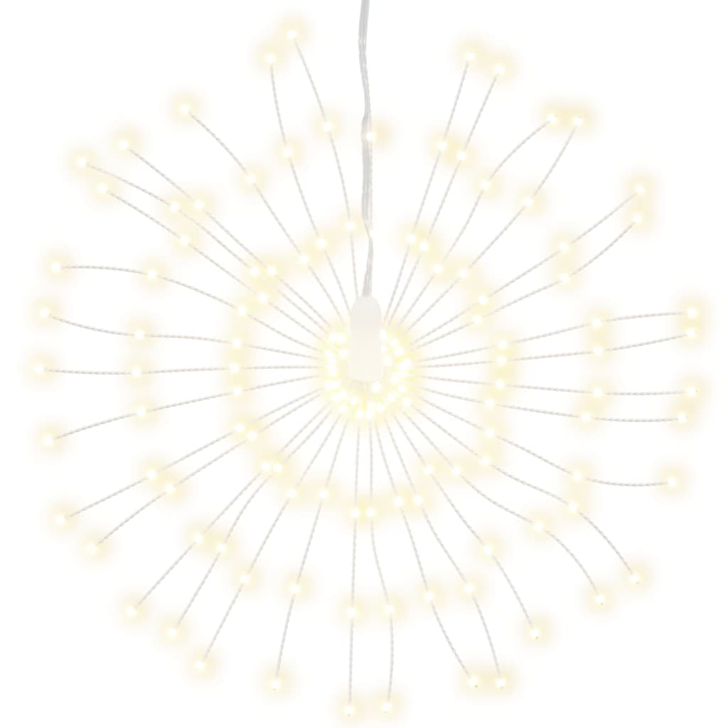 VidaXL lumières de Noël feux d'artifice 8 pcs 140 LED blanc chaud 17 cm