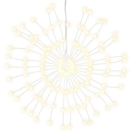 VidaXL lumières de Noël feux d'artifice 8 pcs 140 LED blanc chaud 17 cm
