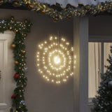 VidaXL lumières de Noël feux d'artifice 8 pcs 140 LED blanc chaud 17 cm
