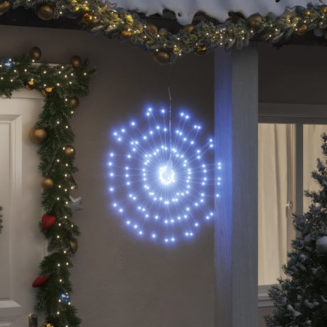 VidaXL lumières de Noël feux d'artifice 8 pcs 140 LED blanc froid 17 cm