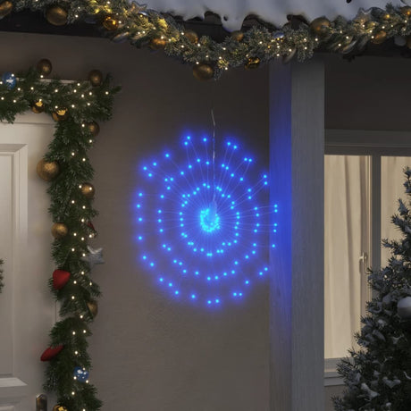 VidaXL lumières de Noël feux d'artifice 8 pcs 140 LED bleues 17 cm