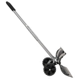 VidaXL pelle à neige avec manche extensible 66 cm tôle d'acier noir